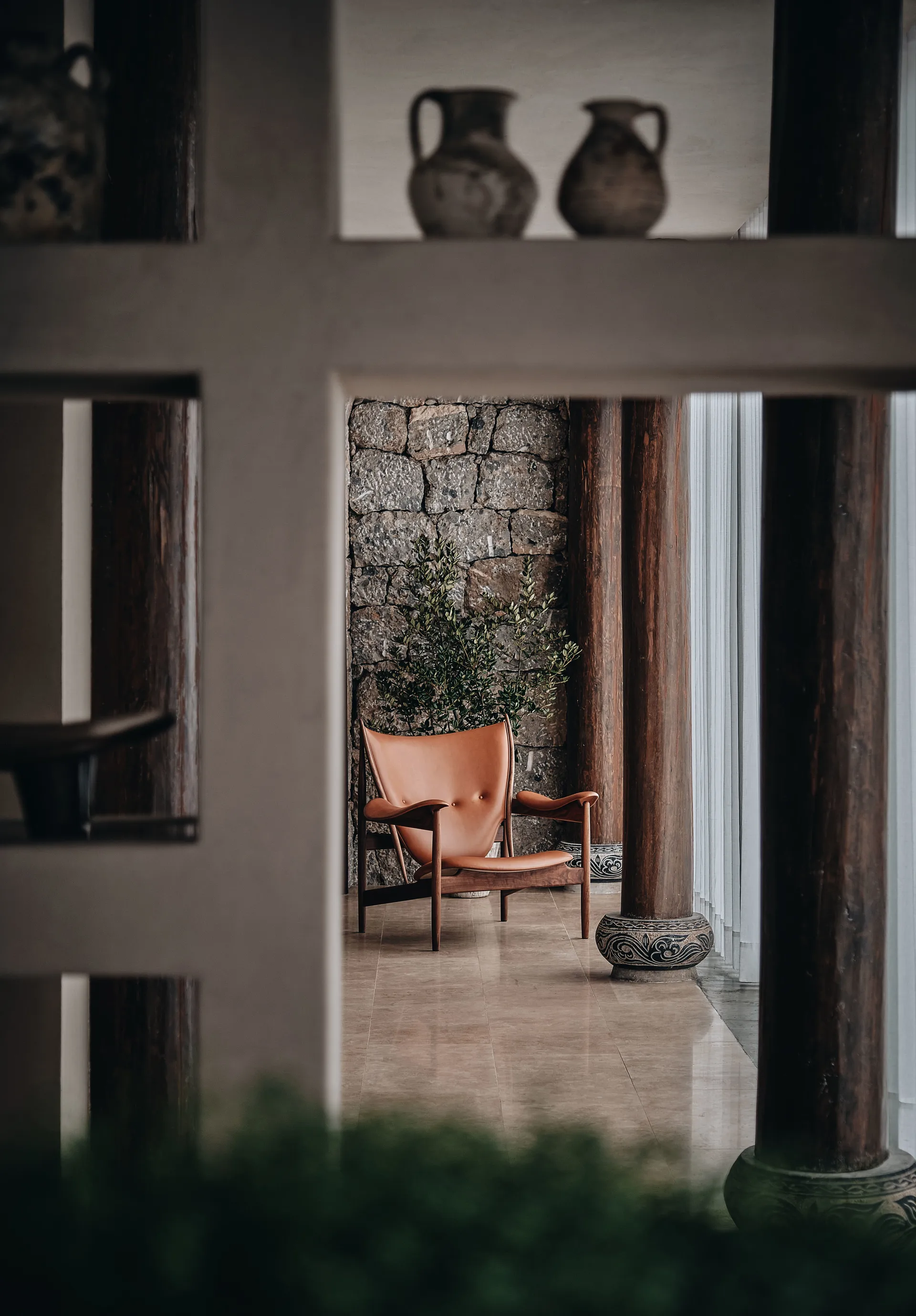 Chieftain chair fåtölj, Valnöt-nevada cognac NV2488S House of Finn Juhl