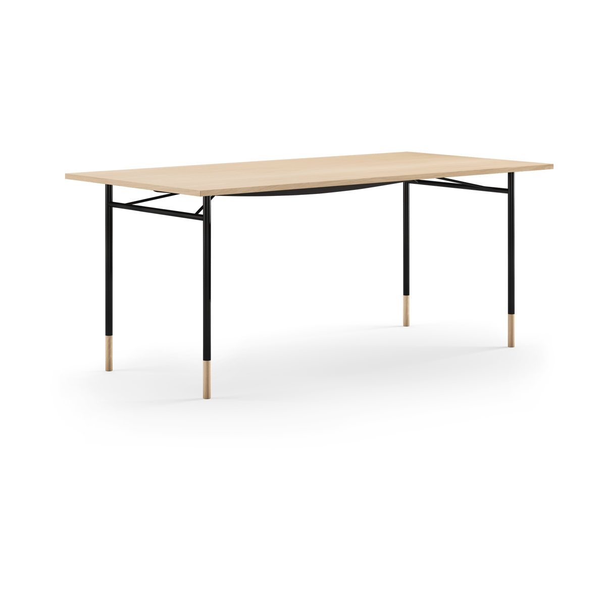 House of Finn Juhl Nyhavn desk skrivbord utan skrivbordslådor Ljus ek-svarta ben