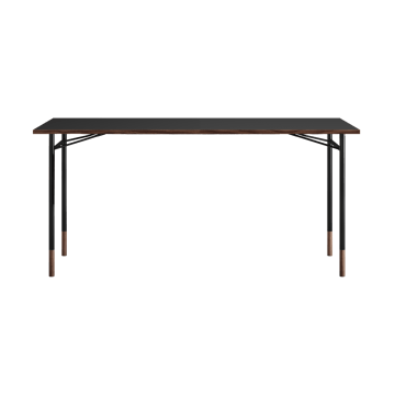 Nyhavn desk skrivbord utan skrivbordslådor - valnöt-svart linoleum - House of Finn Juhl