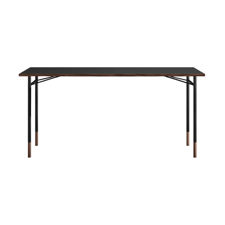 Nyhavn desk skrivbord utan skrivbordslådor, valnöt-svart linoleum House of Finn Juhl