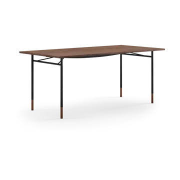 Nyhavn desk skrivbord utan skrivbordslådor - Valnöt-svarta ben - House of Finn Juhl