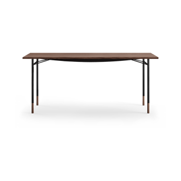 Nyhavn desk skrivbord utan skrivbordslådor - Valnöt-svarta ben - House of Finn Juhl