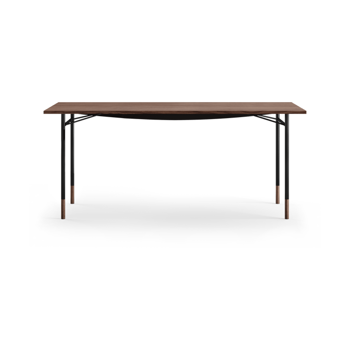 Nyhavn desk skrivbord utan skrivbordslådor, Valnöt-svarta ben House of Finn Juhl