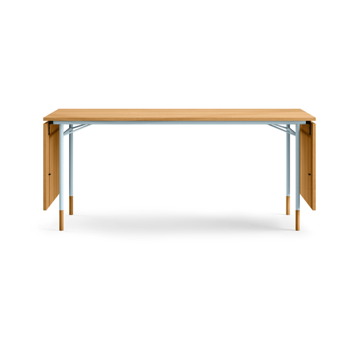 Nyhavn Dining Table matbord med klaffar, Ek-ljusblå ben House of Finn Juhl