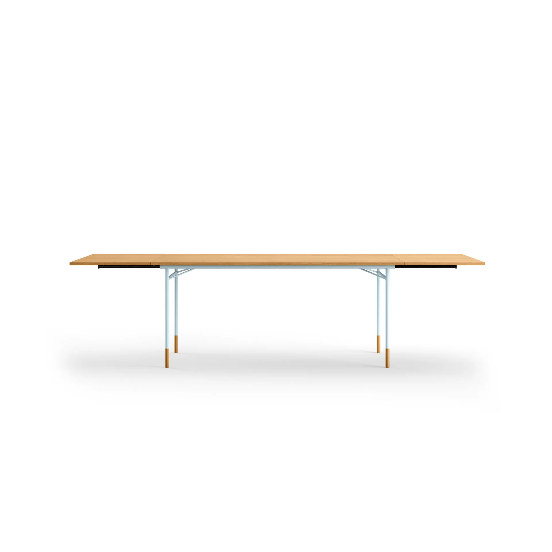 Nyhavn Dining Table matbord med klaffar, Ek-ljusblå ben House of Finn Juhl