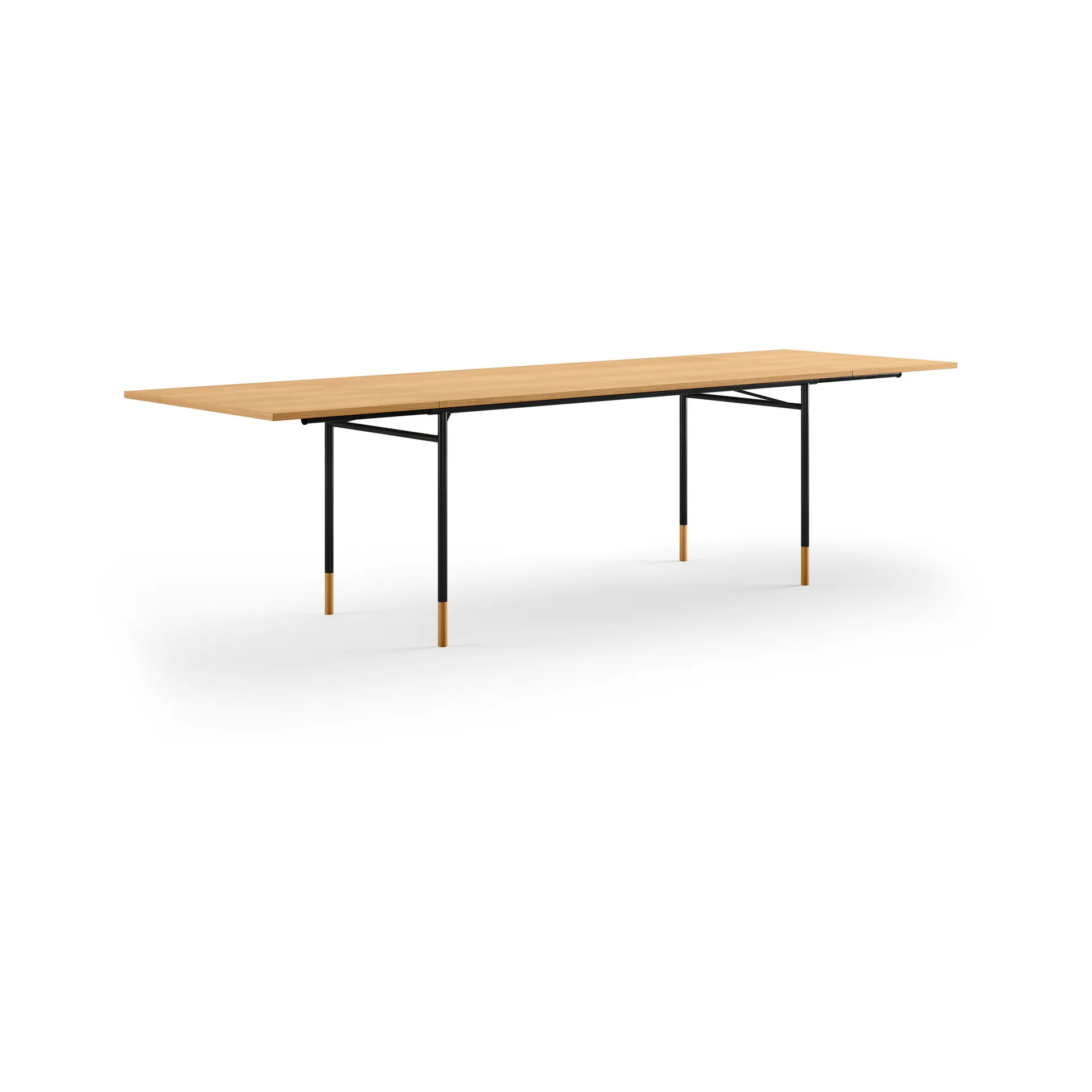 Nyhavn Dining Table matbord med klaffar, Ek-svarta ben House of Finn Juhl