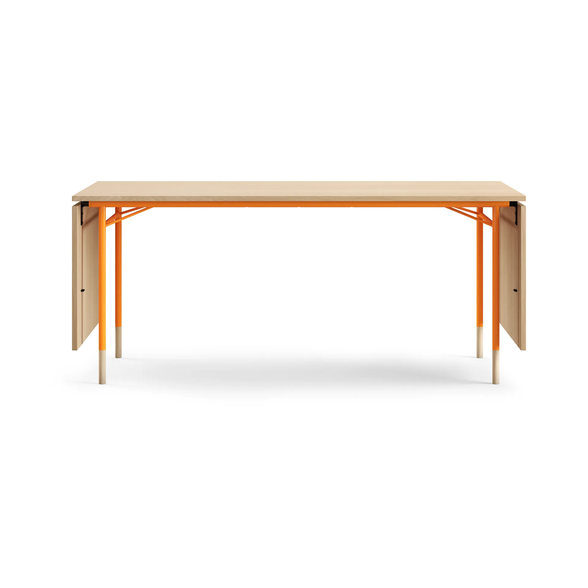 Nyhavn Dining Table matbord med klaffar, Ljus ek-orangea ben House of Finn Juhl
