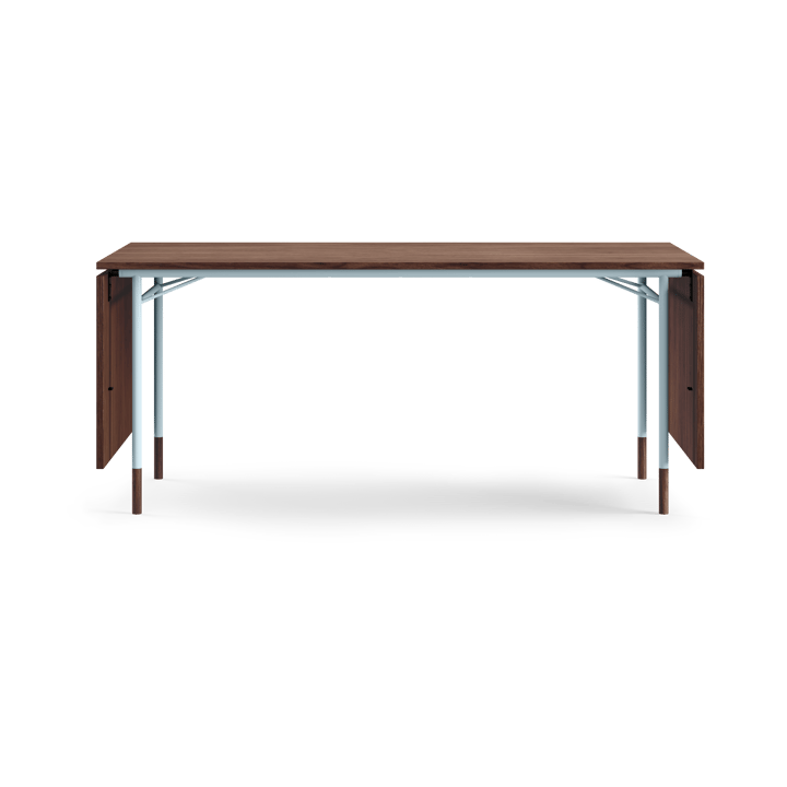 Nyhavn Dining Table matbord med klaffar, Valnöt-ljusblå ben House of Finn Juhl