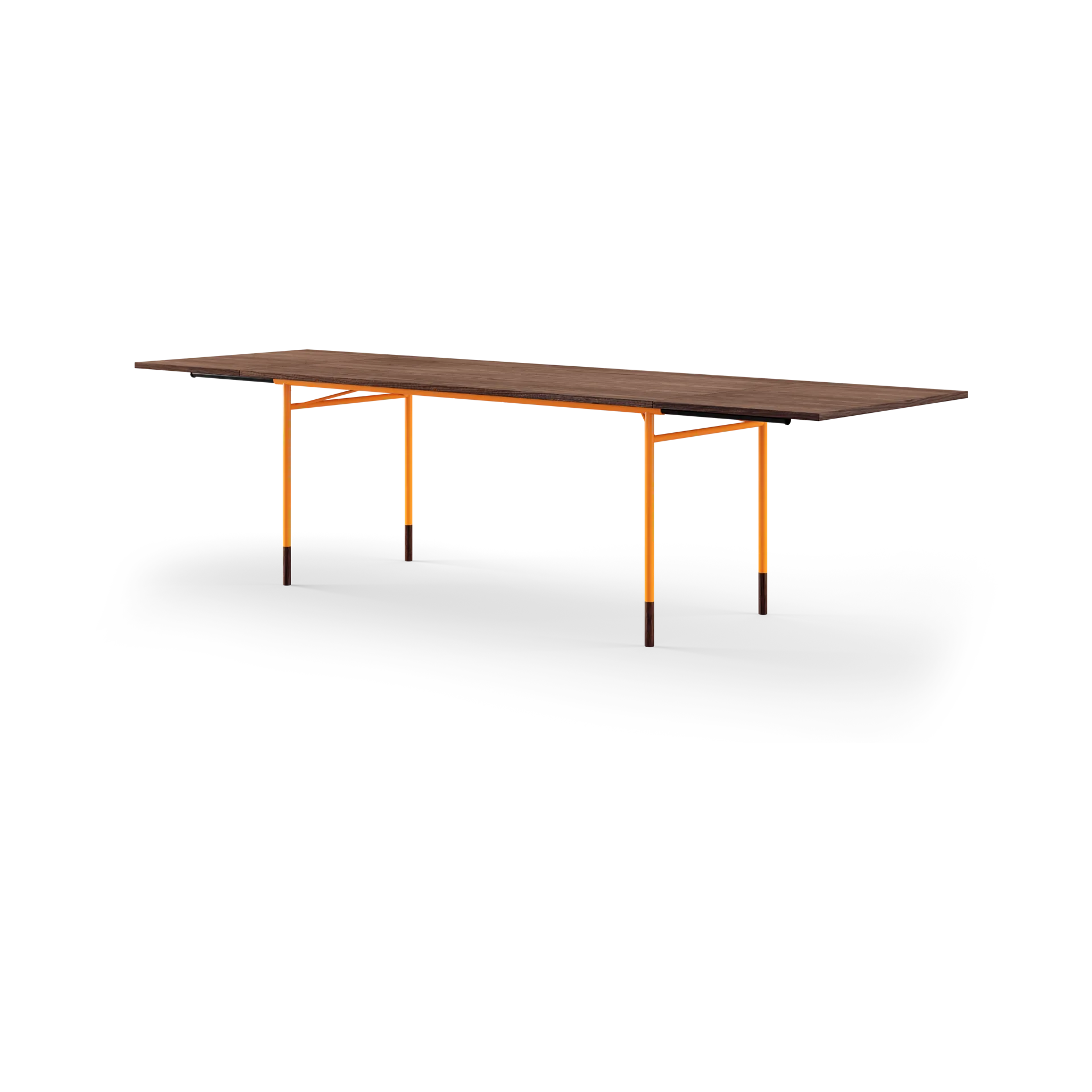 Nyhavn Dining Table matbord med klaffar, valnöt-orange stål House of Finn Juhl