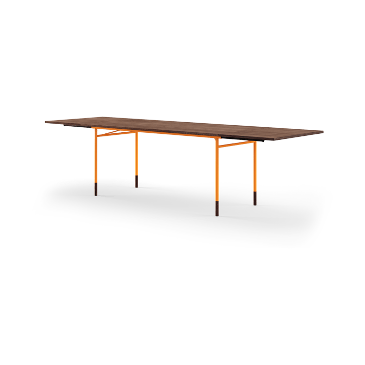 Nyhavn Dining Table matbord med klaffar - valnöt-orange stål - House of Finn Juhl
