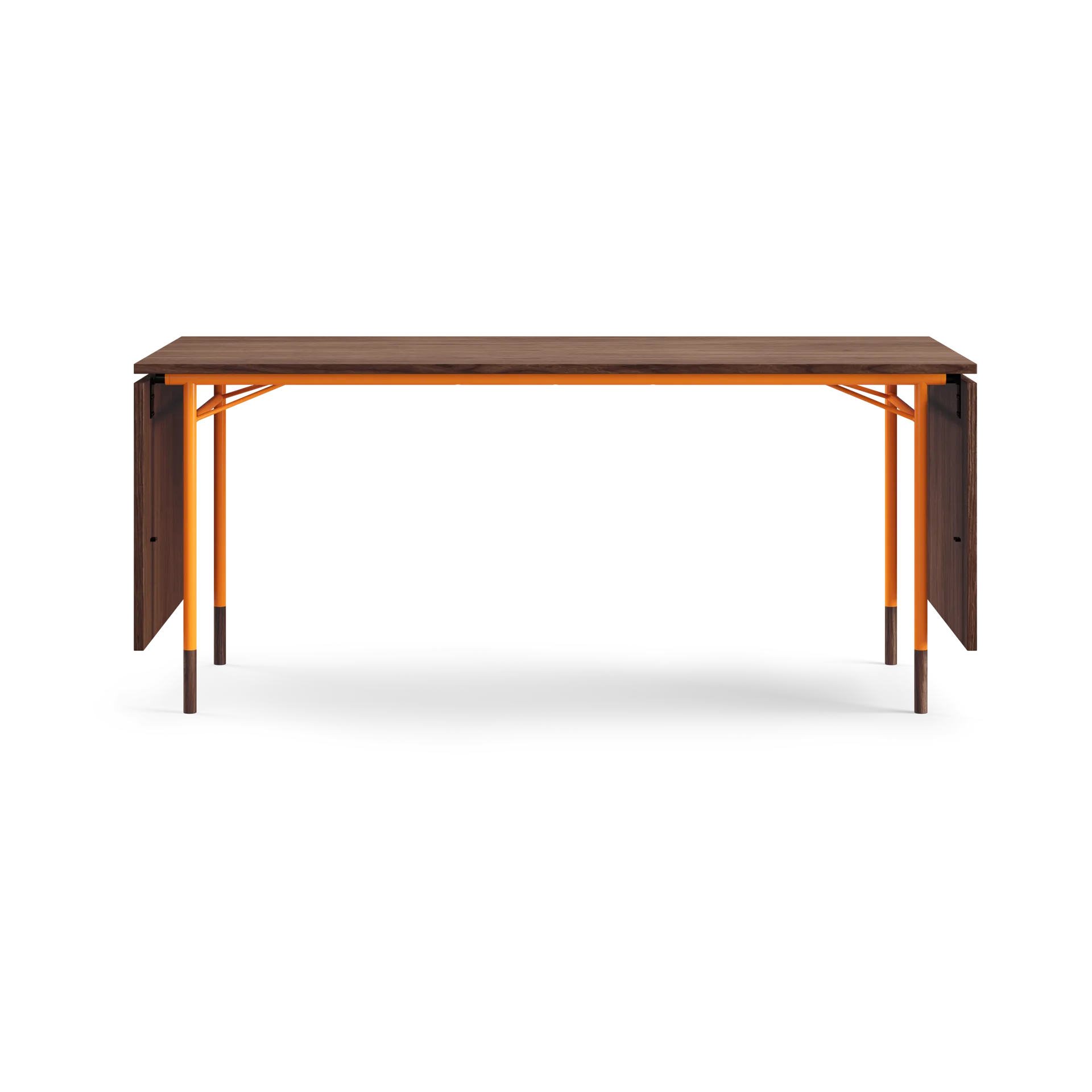 Nyhavn Dining Table matbord med klaffar, valnöt-orange stål House of Finn Juhl