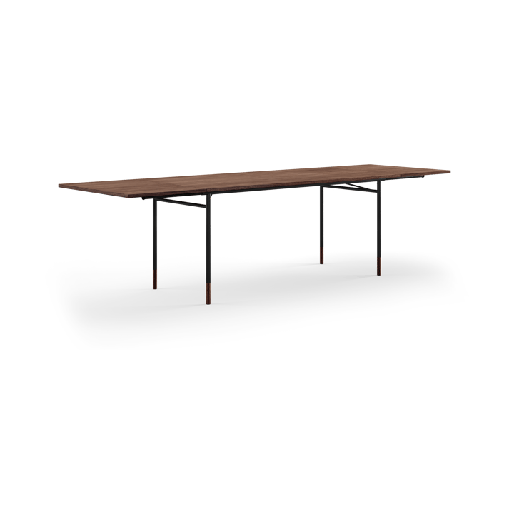 Nyhavn Dining Table matbord med klaffar, Valnöt-svarta ben House of Finn Juhl