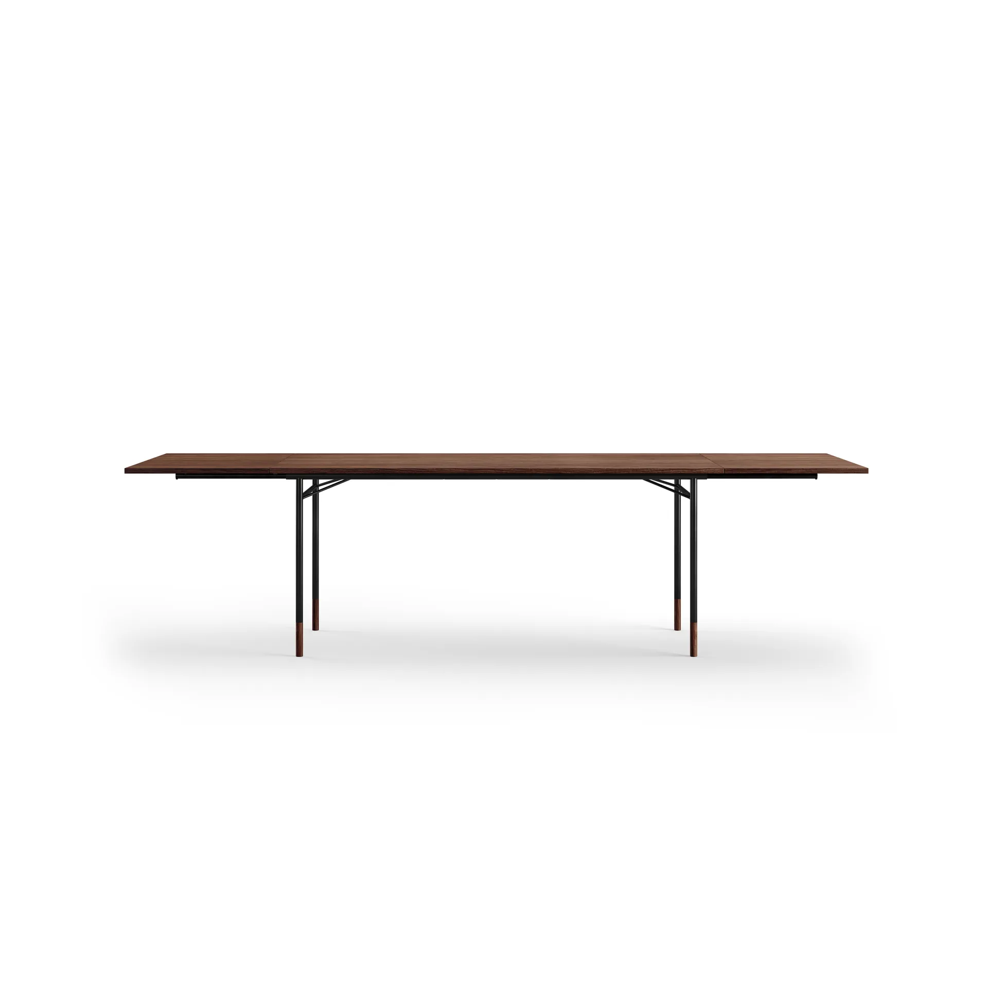 Nyhavn Dining Table matbord med klaffar, Valnöt-svarta ben House of Finn Juhl