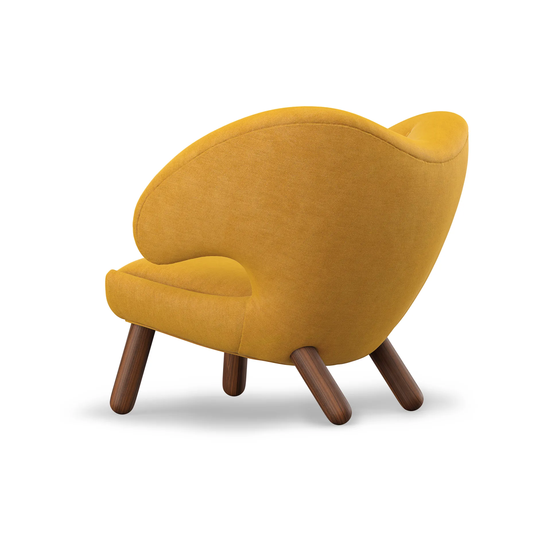 Pelican Chair fåtölj m. knappar, Valnöt-watercolor butterscotch House of Finn Juhl