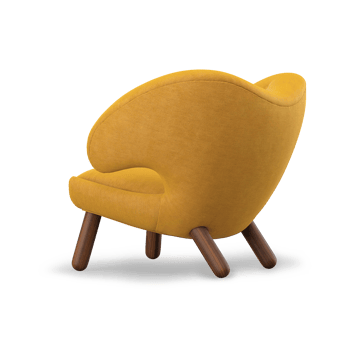 Pelican Chair fåtölj m. knappar - Valnöt-watercolor butterscotch - House of Finn Juhl