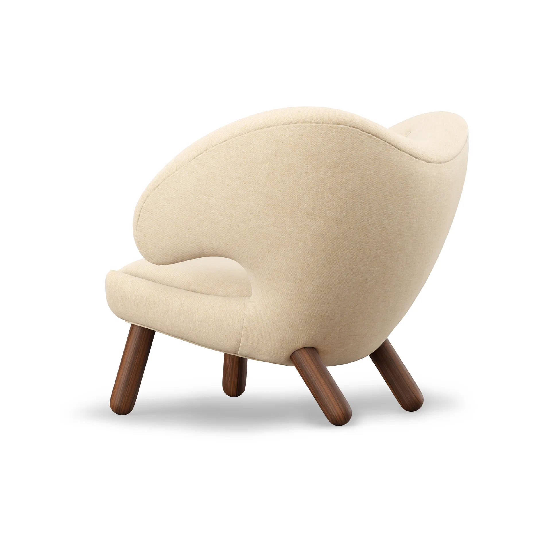 Pelican Chair fåtölj m. knappar, Valnöt-watercolor soft linen House of Finn Juhl