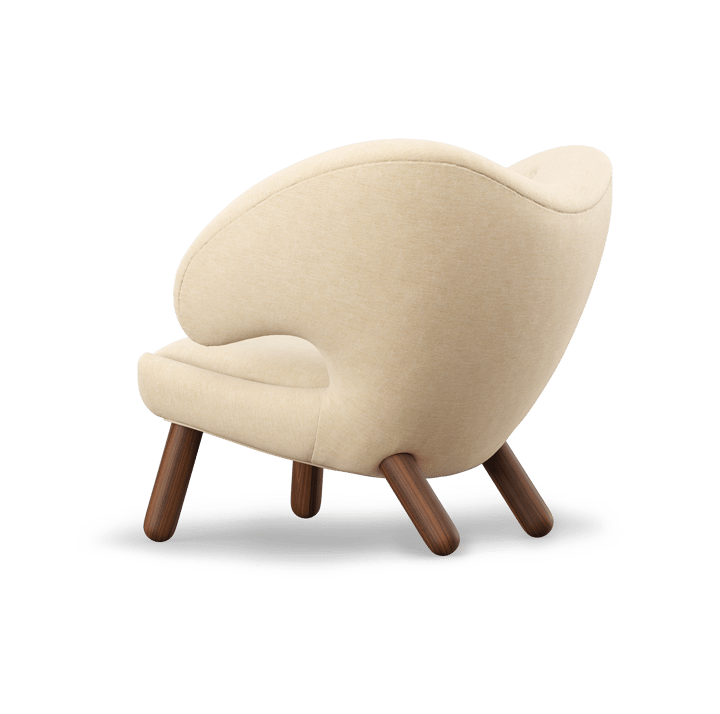 Pelican Chair fåtölj m. knappar, Valnöt-watercolor soft linen House of Finn Juhl
