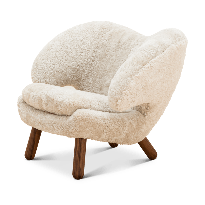 Pelican Chair fåtölj - Sheepskin Moonlight-valnöt - House of Finn Juhl