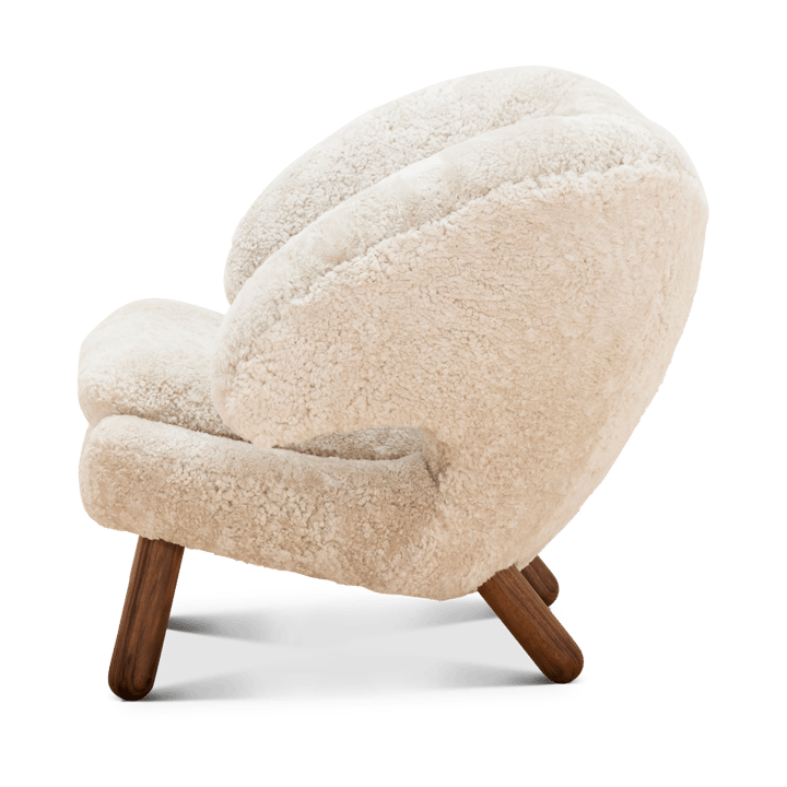Pelican Chair fåtölj, Sheepskin Moonlight-valnöt House of Finn Juhl
