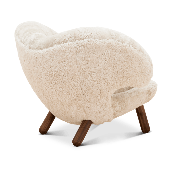 Pelican Chair fåtölj, Sheepskin Moonlight-valnöt House of Finn Juhl