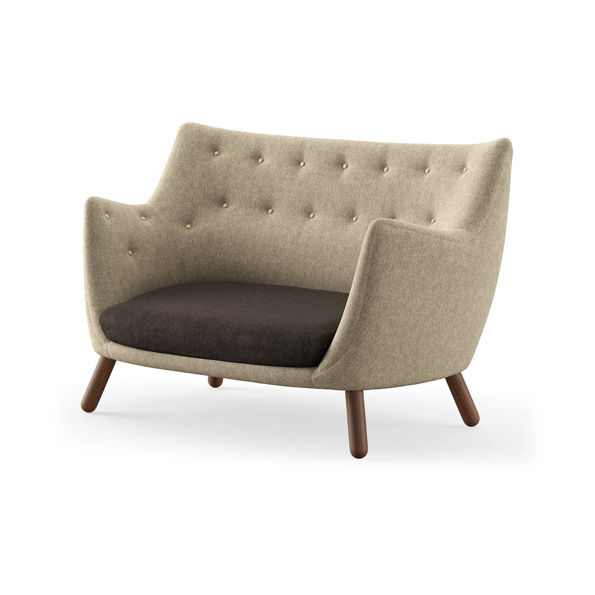 Poet soffa 2-sits, Hallingdal 227/376-valnöt House of Finn Juhl