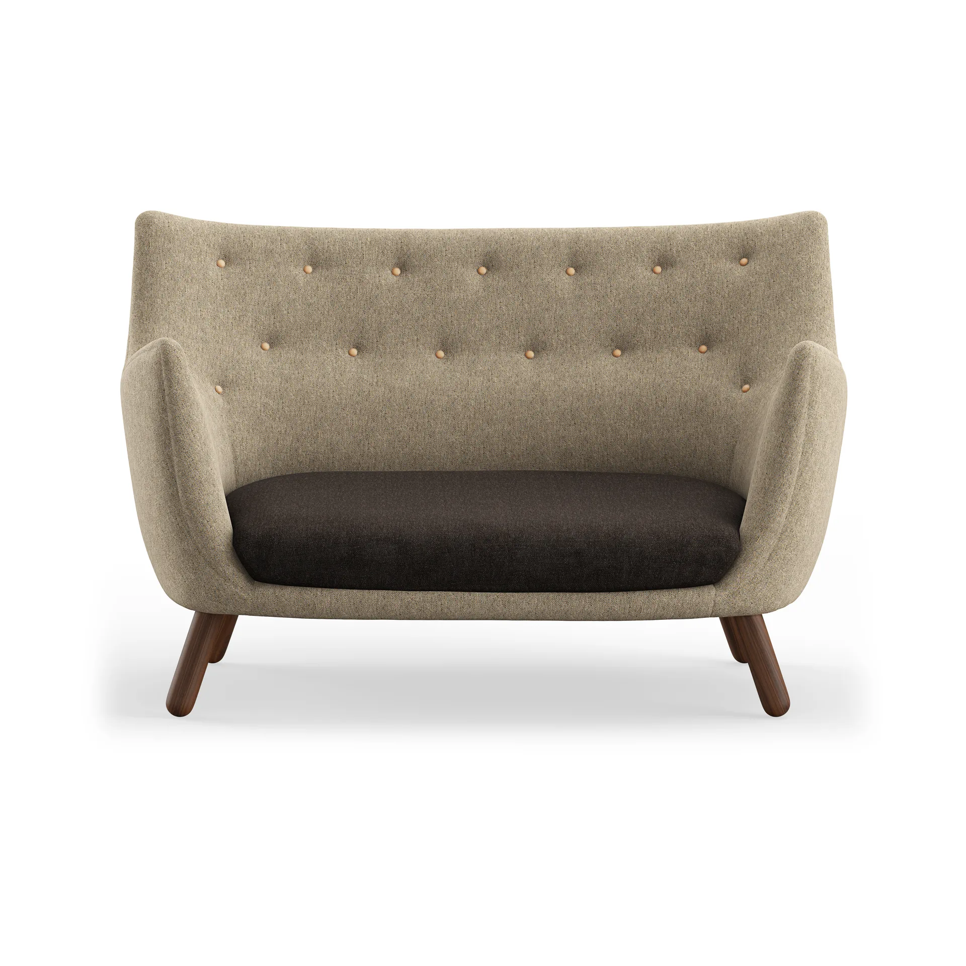 Poet soffa 2-sits, Hallingdal 227/376-valnöt House of Finn Juhl