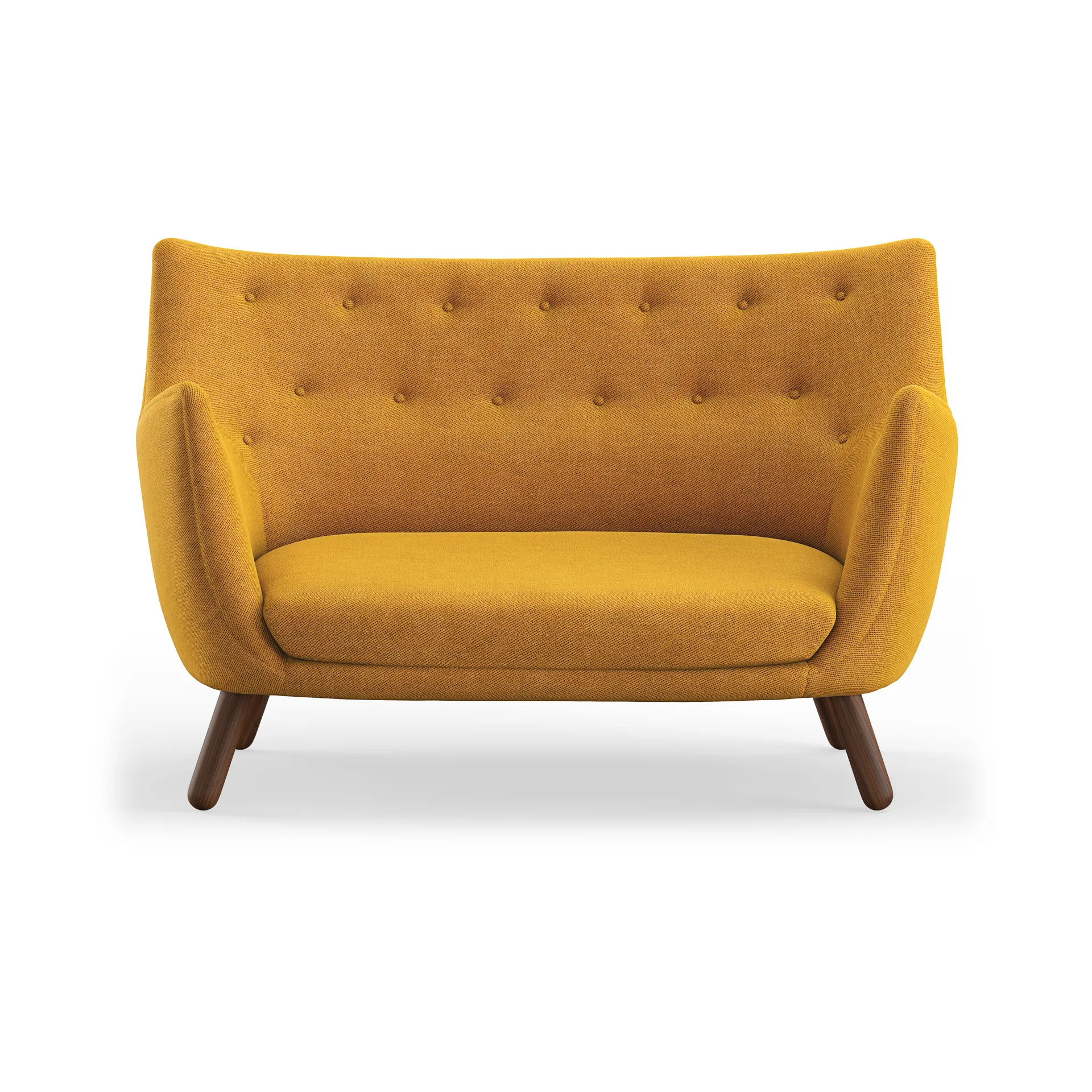 Poet soffa 2-sits, Valnöt-watercolor butterscotch House of Finn Juhl