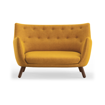 Poet soffa 2-sits - Valnöt-watercolor butterscotch - House of Finn Juhl
