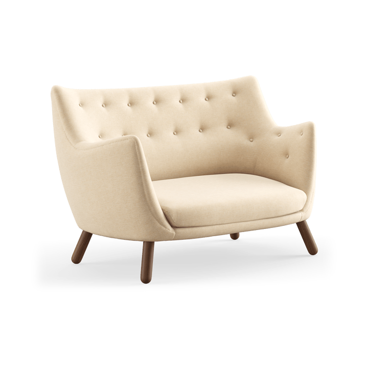 Poet soffa 2-sits - Valnöt-watercolor soft linen - House of Finn Juhl