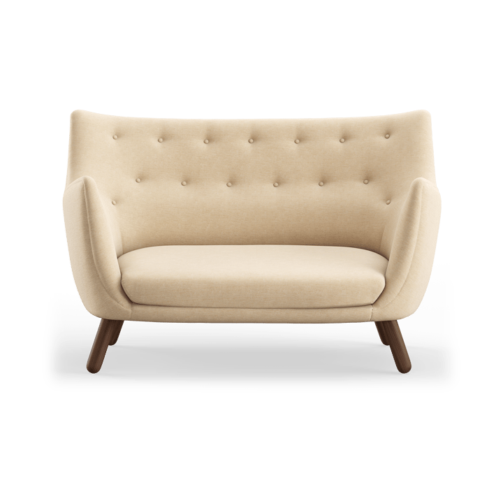 Poet soffa 2-sits, Valnöt-watercolor soft linen House of Finn Juhl