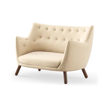 Poet soffa 2-sits - Watercolour Soft Linen-valnöt - House of Finn Juhl