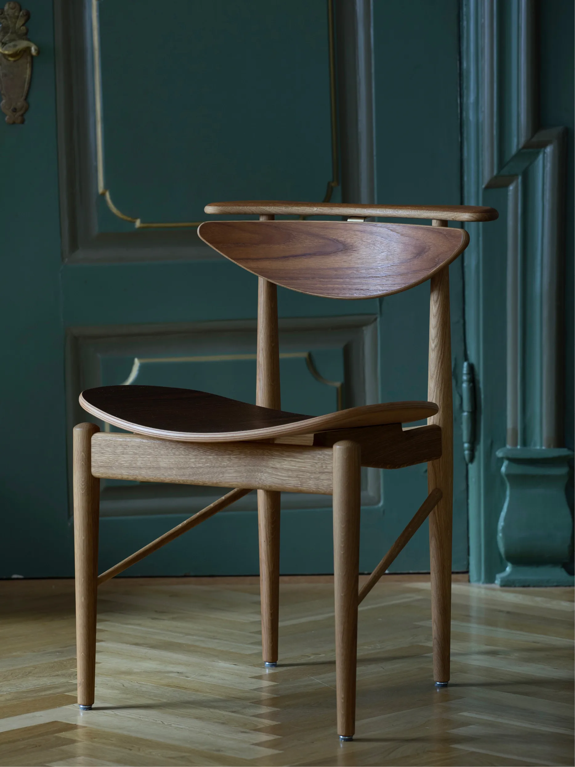 Reading Chair stol veneer seat, valnöt/ek House of Finn Juhl