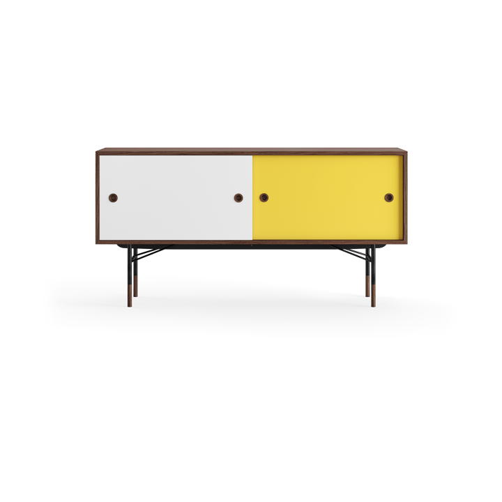 Sideboard med lådor, vit/gul-valnötsfanér House of Finn Juhl