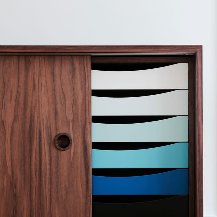 Sideboard med lådor, vit/ljusblå-valnötsfanér House of Finn Juhl