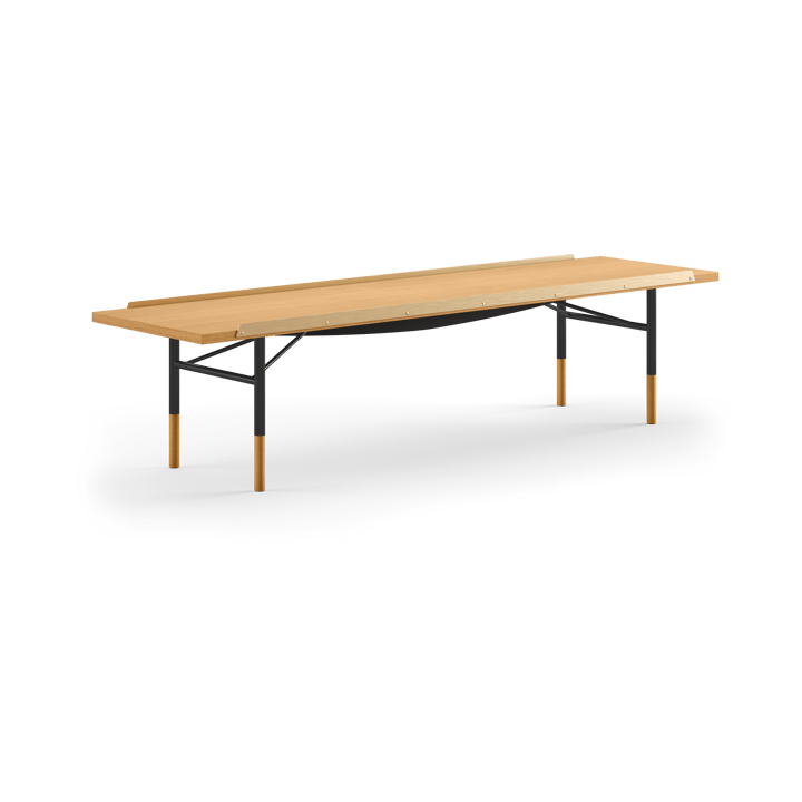 Table bänk mässingkant 112 cm - Ek-svarta ben - House of Finn Juhl