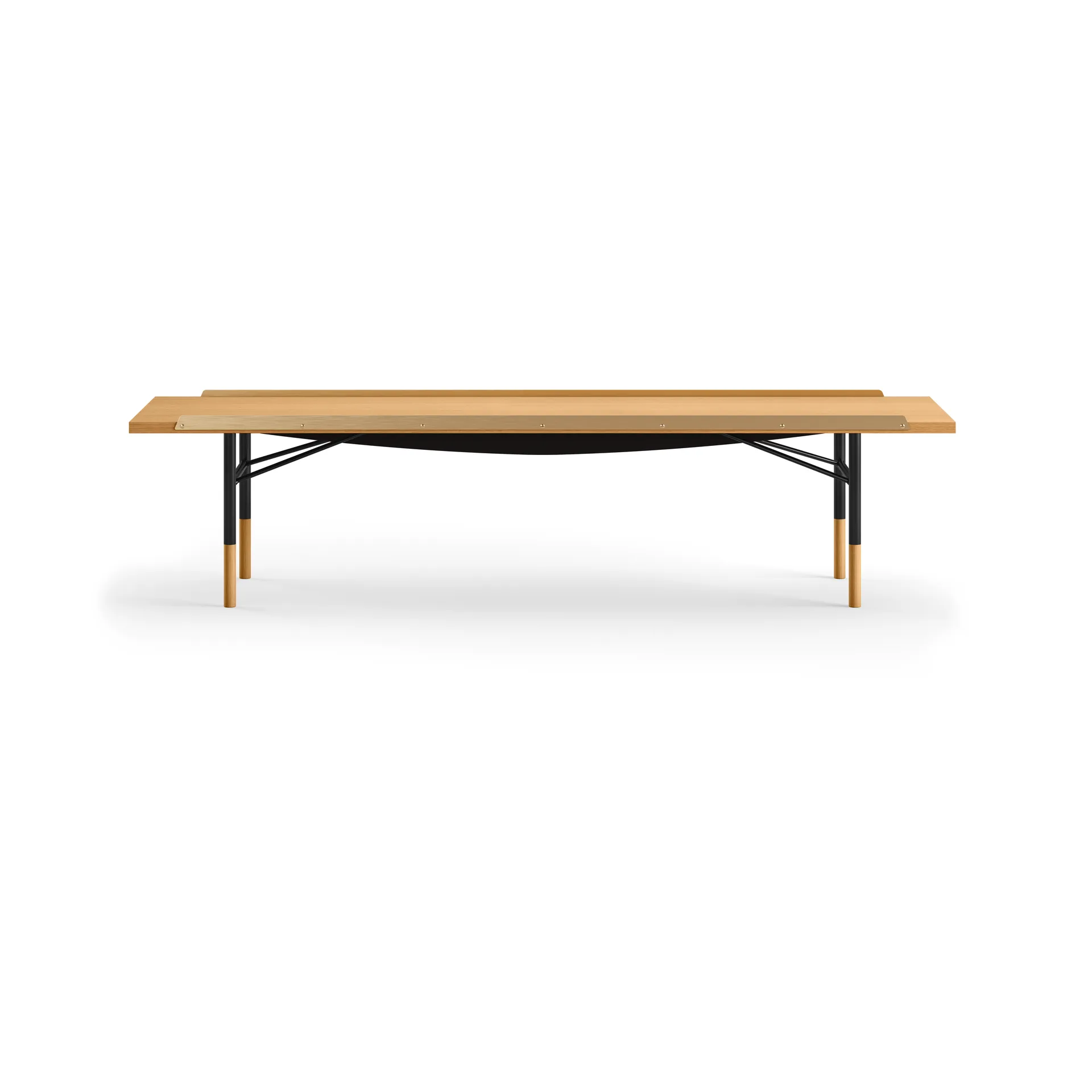 Table bänk mässingkant 112 cm, Ek-svarta ben House of Finn Juhl