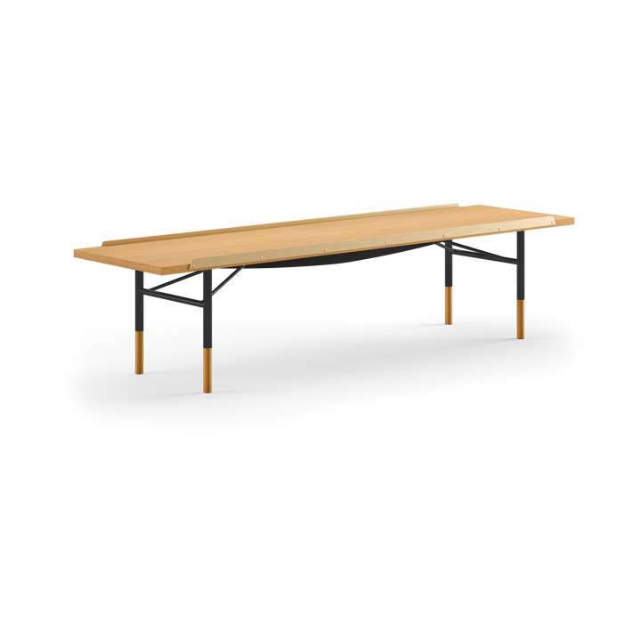 Table bänk mässingkant 225 cm - Ek-svarta ben - House of Finn Juhl