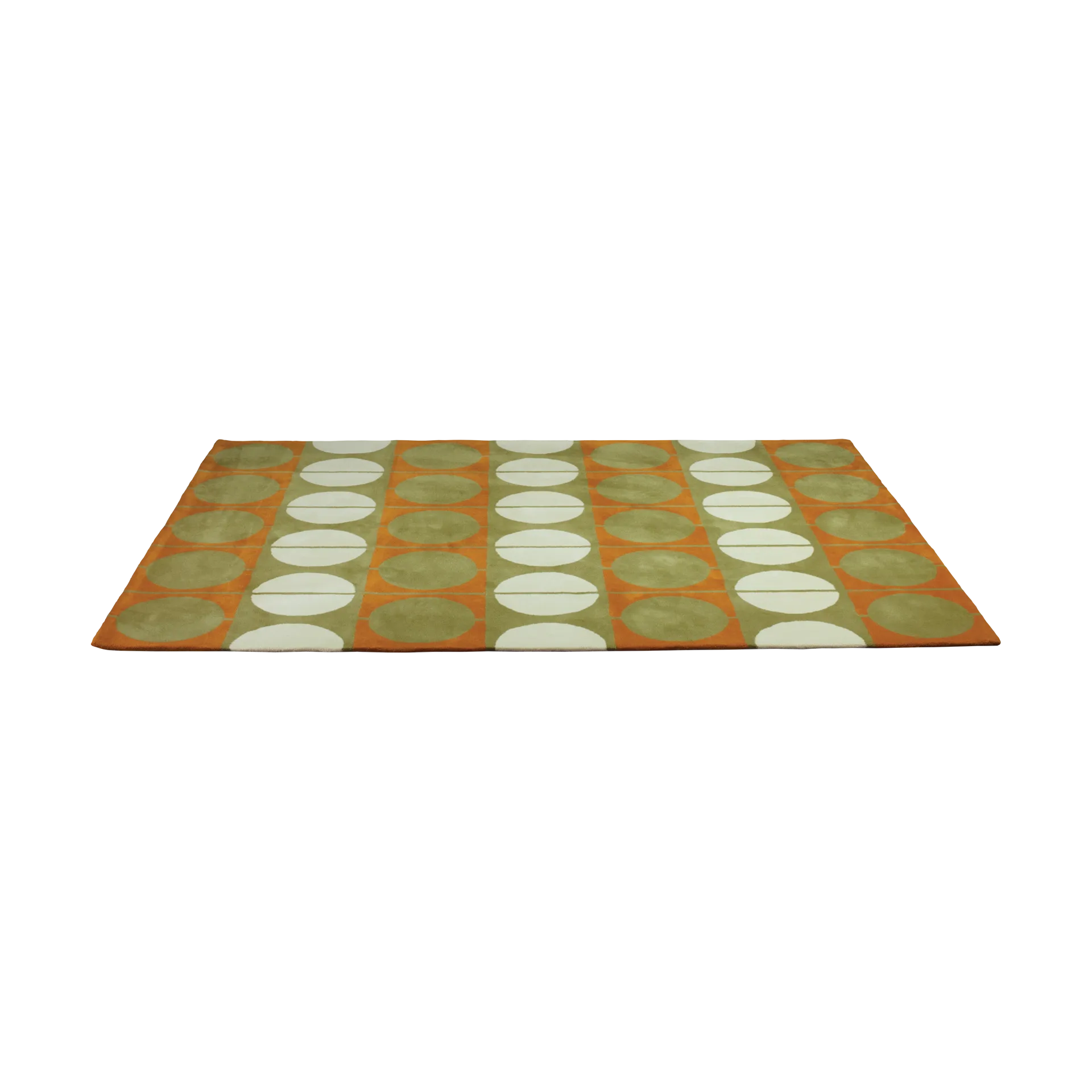 The Circle matta Ø175 cm, Grön/Orange House of Finn Juhl