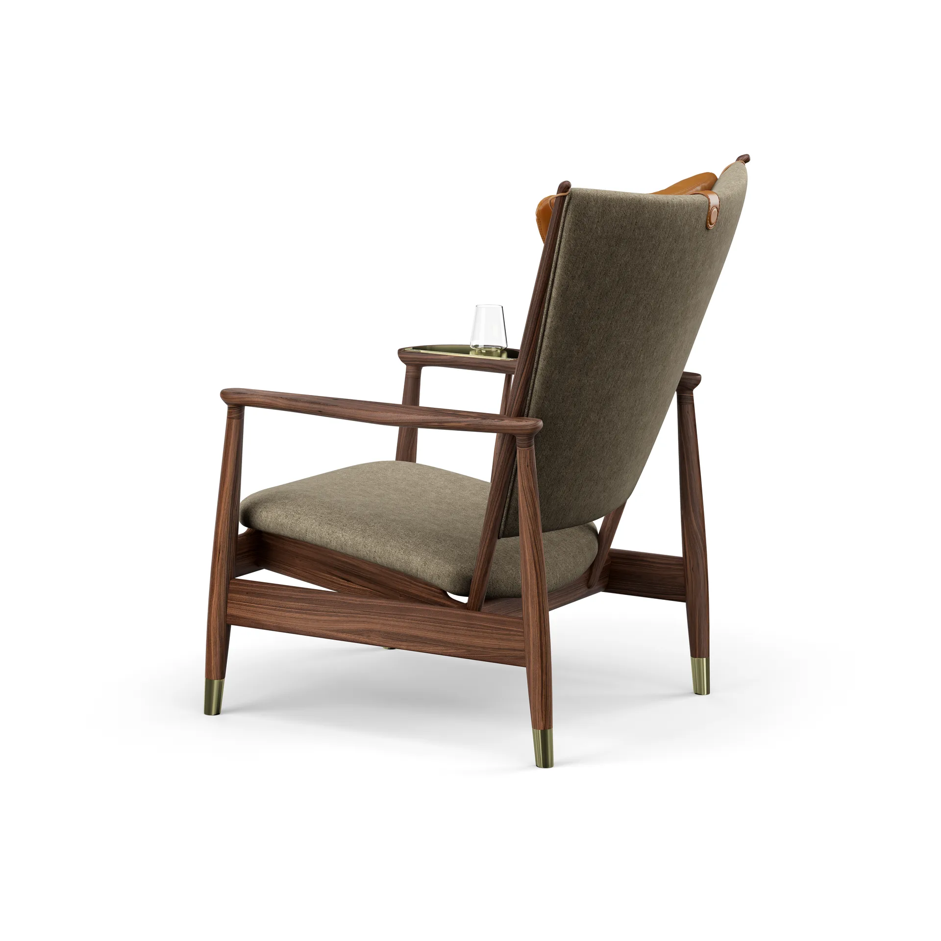 Whisky Chair fåtölj, Valnöt-hallingdal 227-cognac House of Finn Juhl