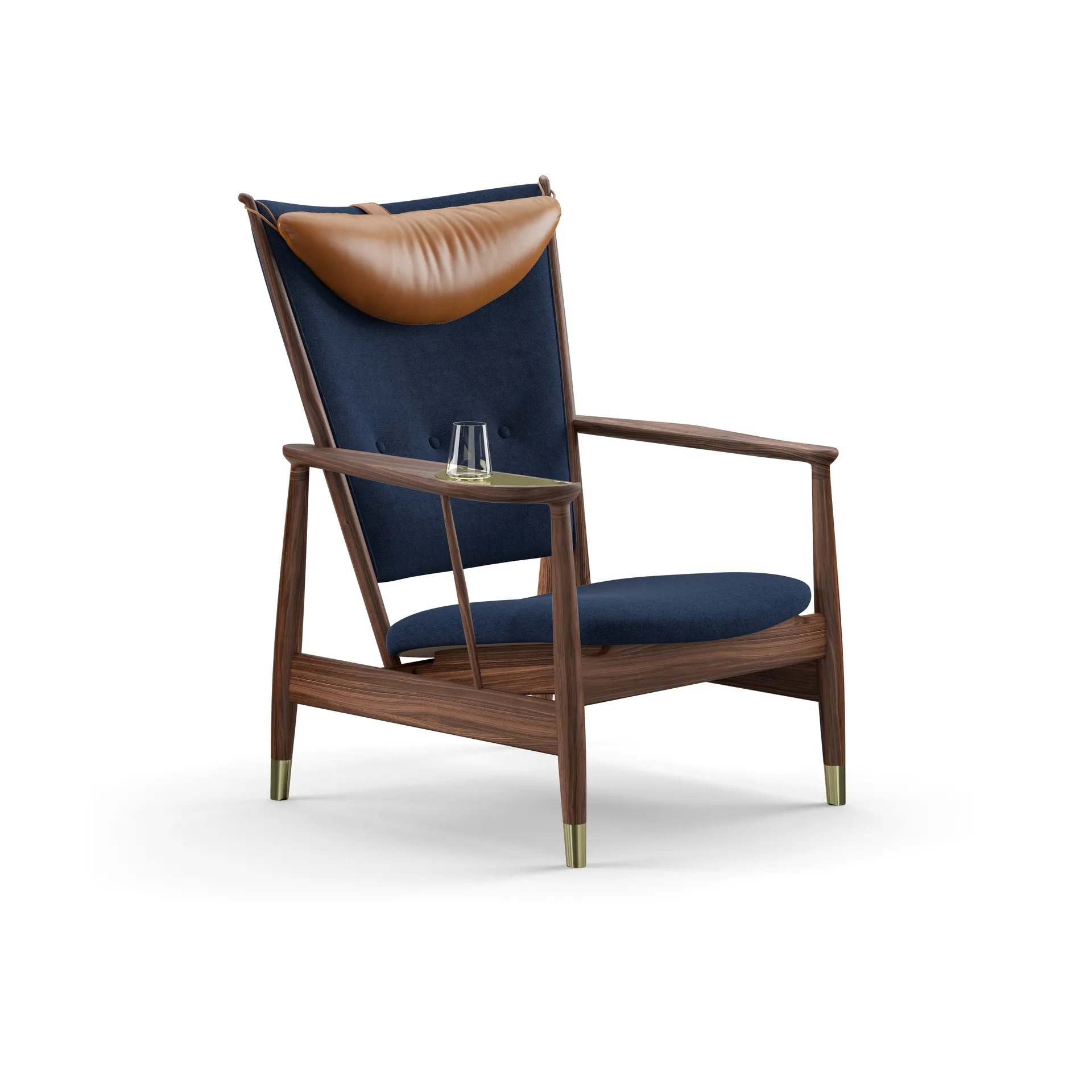 Whisky Chair fåtölj, Valnöt-hallingdal 764-cognac House of Finn Juhl