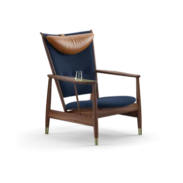 Whisky Chair fåtölj - Valnöt-hallingdal 764-cognac - House of Finn Juhl