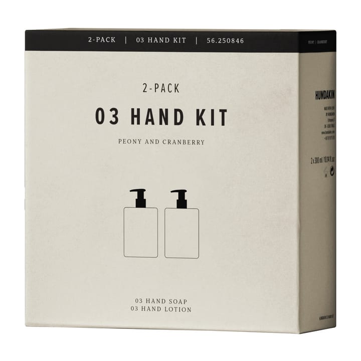 Humdakin handvårdskit 2 x 300 ml, Peony & cranberry Humdakin