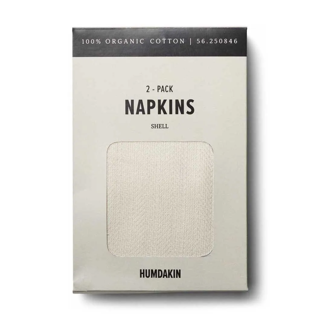 Humdakin tygservett 40x40 cm 2-pack, Shell Humdakin