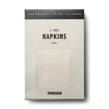 Humdakin tygservett 40x40 cm 2-pack - Shell - Humdakin