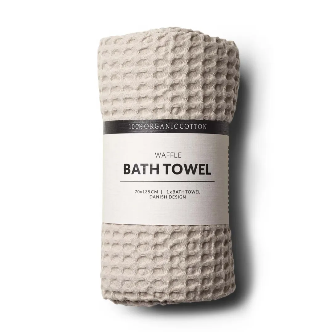 Humdakin Waffle badhandduk 70x135 cm, Light stone Humdakin