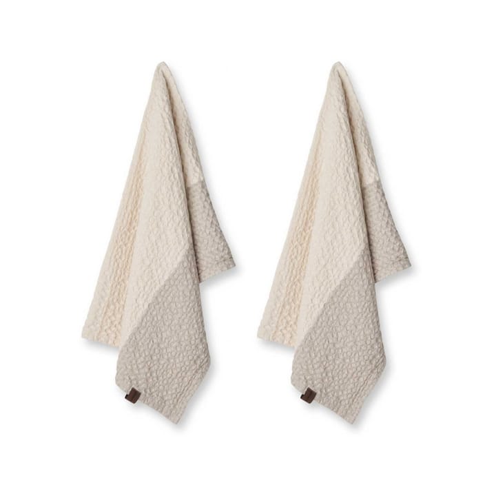Humdakin Waffle kökshandduk 45x70 cm 2-pack, Light stone-shell Humdakin