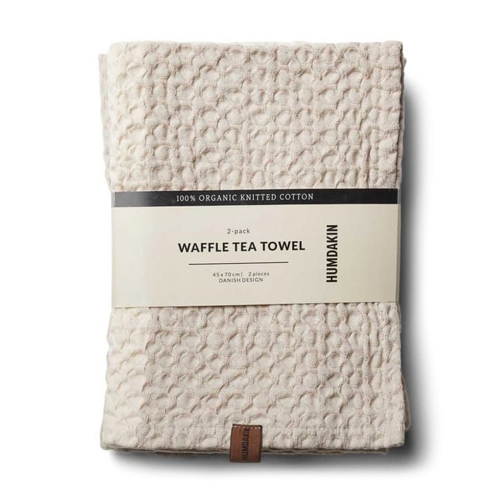 Humdakin Waffle kökshandduk 45x70 cm 2-pack, Light stone-shell Humdakin