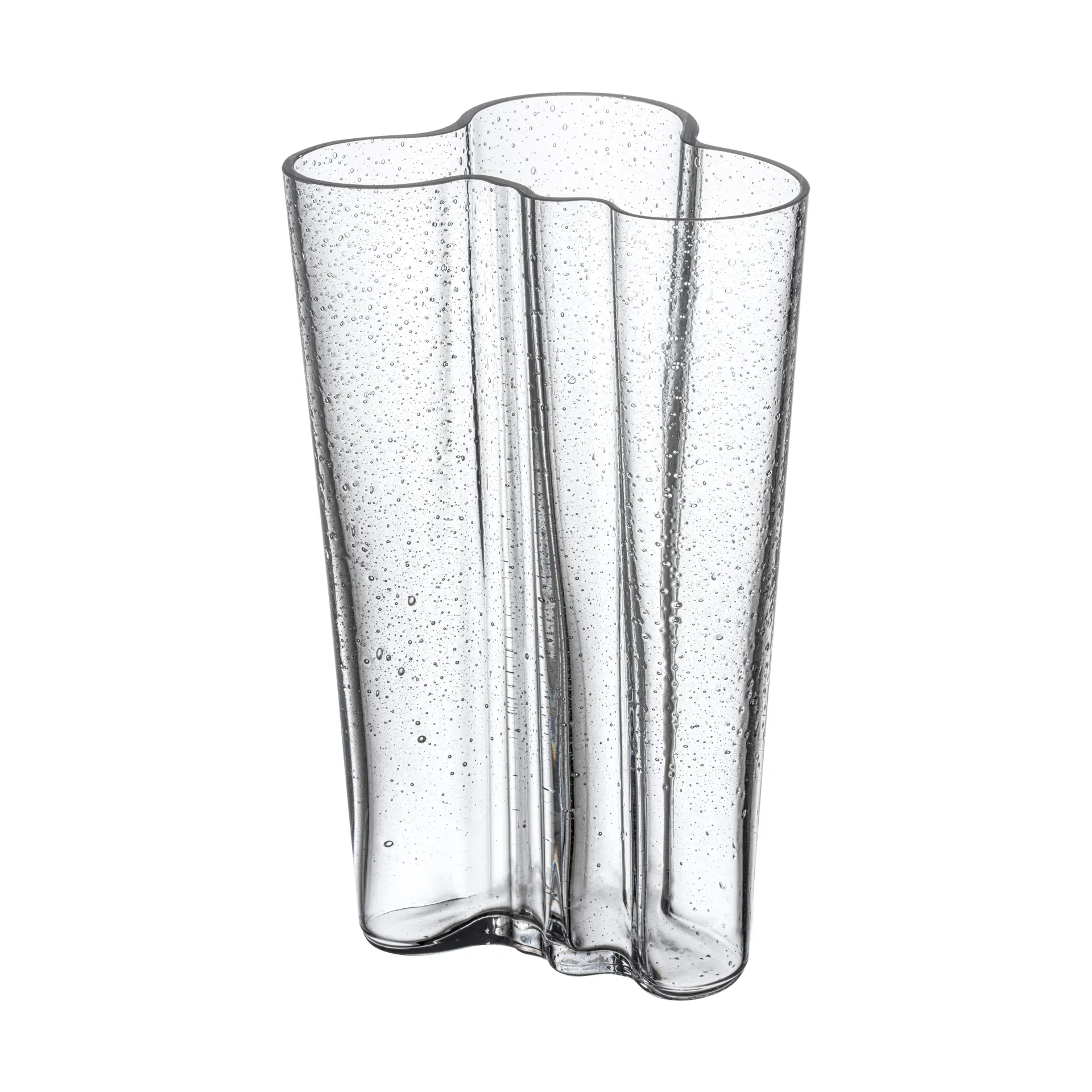 Alvar Aalto vas 200 mm, Bubbelglas klar, jubileumsutgåva Iittala