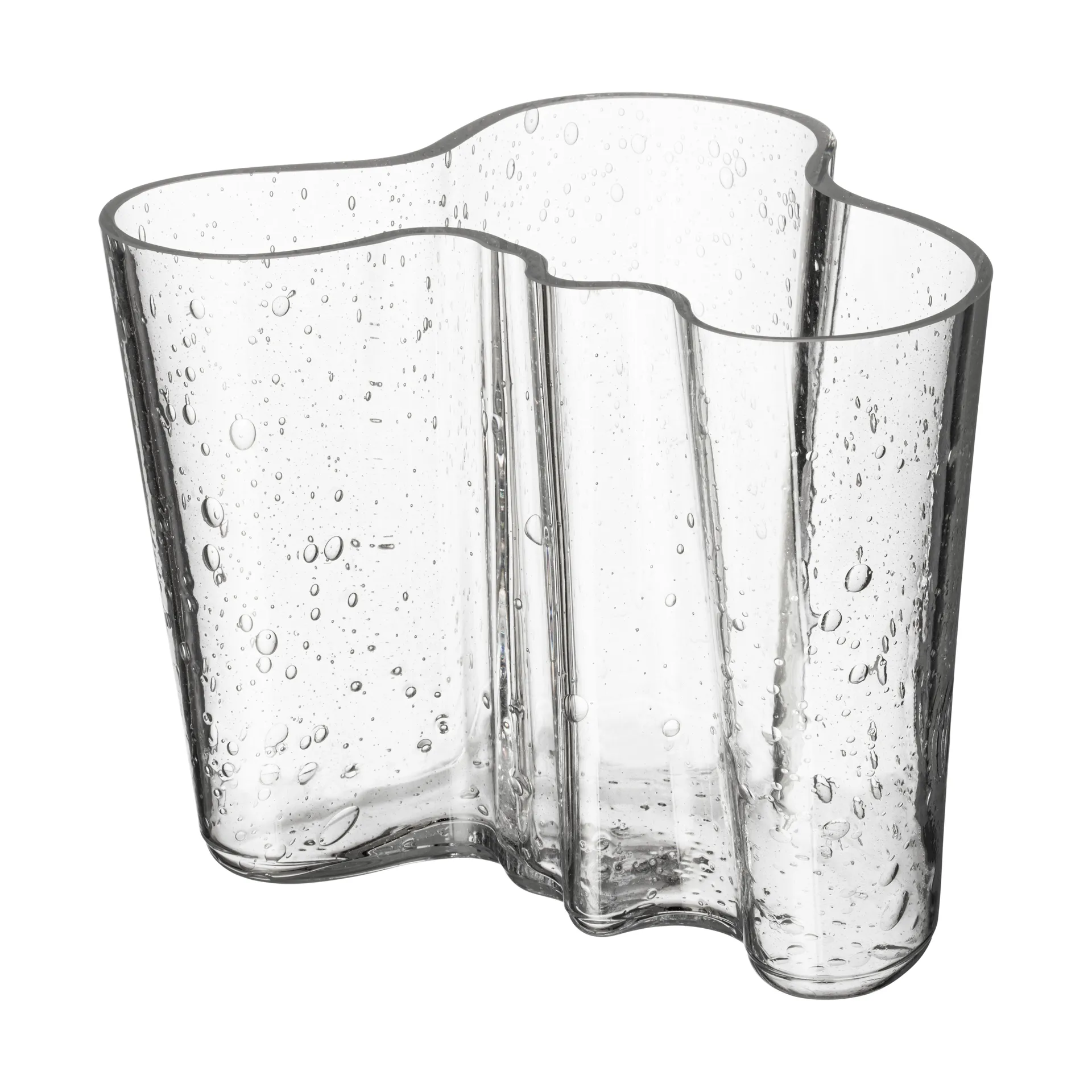 Alvar Aalto vas jubileumsutgåva 120 mm, Bubbelglas klar Iittala