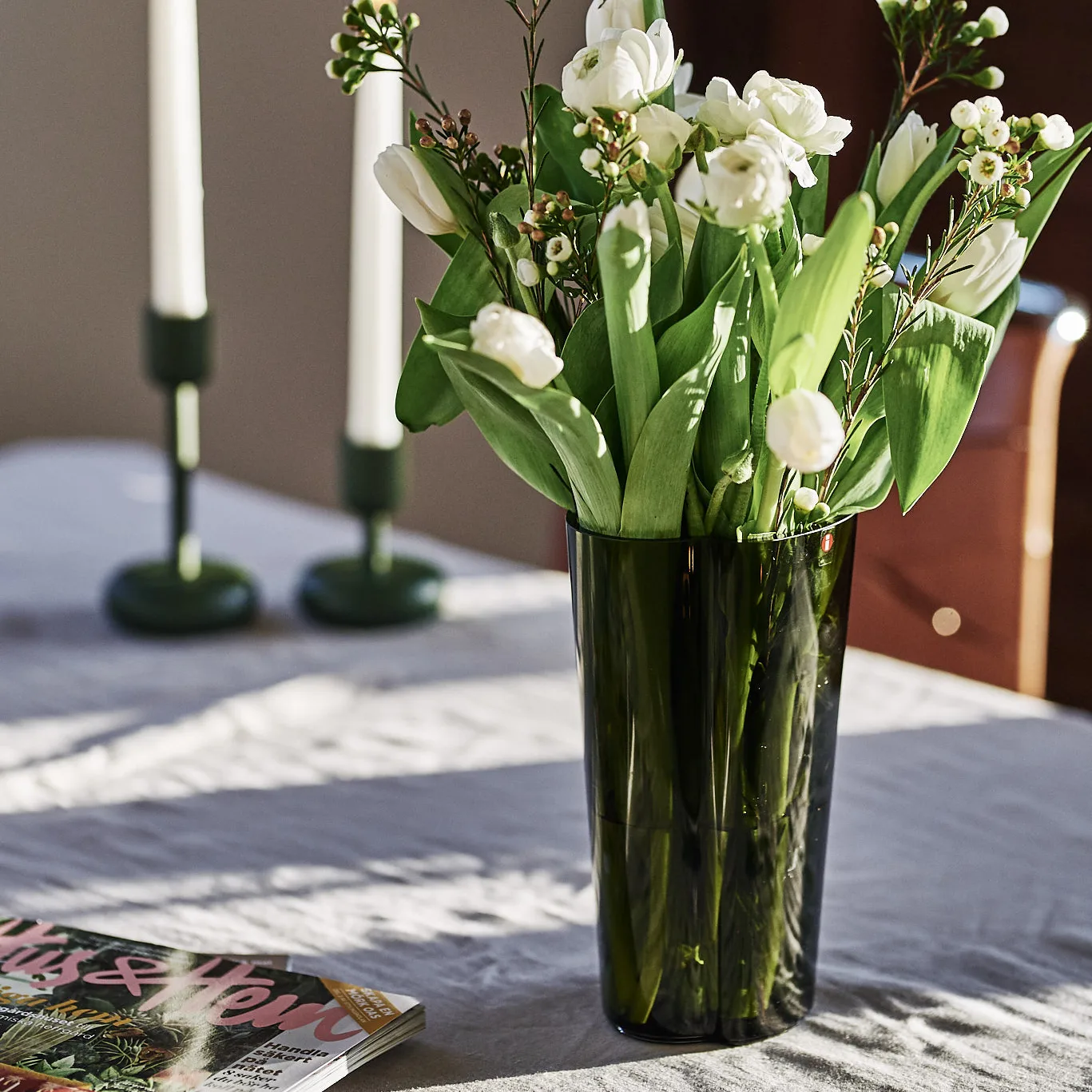 Alvar Aalto vas mossgrön, 220 mm Iittala